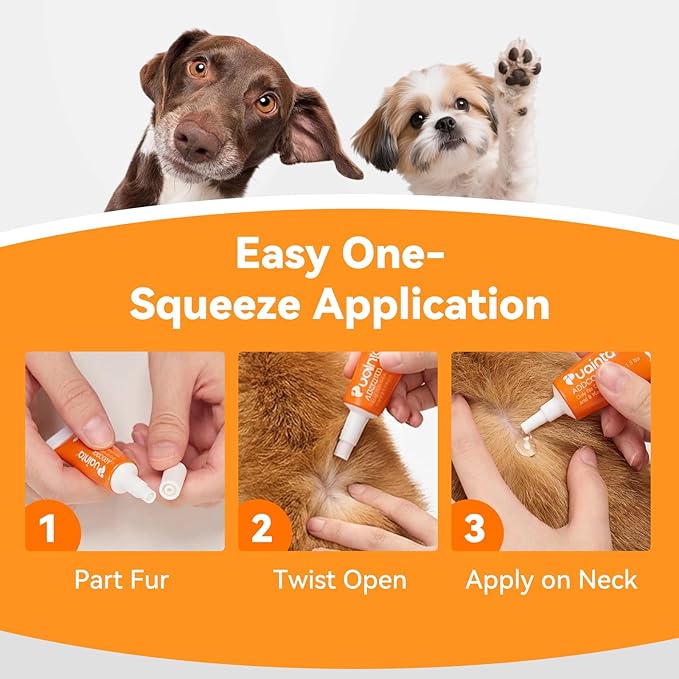 Flea and Tick Prevention for Dogs Flea and Tick Treatment for All Dogs & Cats Flea Treatment for Home Dog Flea & Tick Control Topical Drops(5-22 lbs)