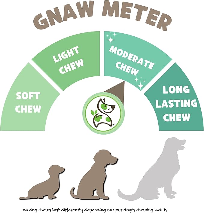 Nature Gnaws Braided Beef Chews for Dogs 5-6" (3 Count) - Long Lasting for Small and Medium Dogs - Natural Beef Gullet Jerky Dog Chew Treats