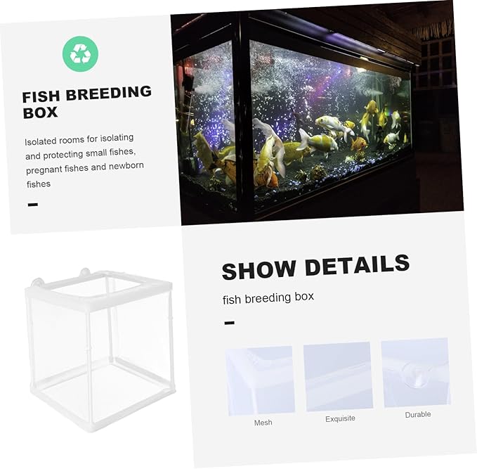 BESPORTBLE Breeding Incubator Box Mesh Fish Tank Breeding Tank Box for Betta Guppy Practical Aquarium