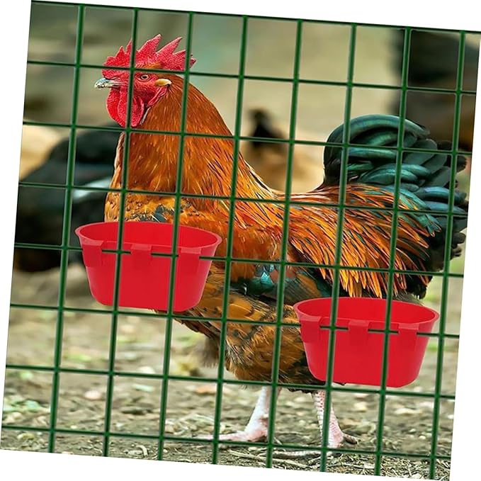 FRCOLOR 20pcs Bird Cage Cups Small Hanging Feeder Bowls Seed Holder for Indoor Birds Pet Feeding Watering Supplies