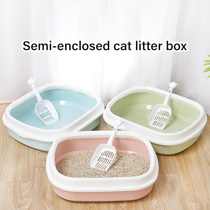High Wall Cats Waste Container Odor Reducing Cats Litter Box Sifting Scoops for Outdoor Use Easyly Wash Ovals Litters Box