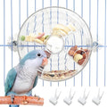 BNOSDM Bird Foraging Toy Creative Feeder Systems with Seed Food Rotating Wheel for Enrichment & Training Parrot Puzzle Toys Ideal for Small and Medium Cockatiel Parakeet ConureWhite