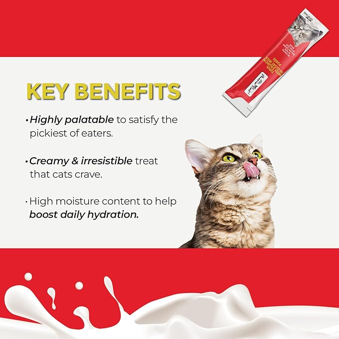 Fussie Cat Premium Tuna with Salmon in Goat Milk Puree, lickable cat Treats, 0.5oz Pouch Pack of 4
