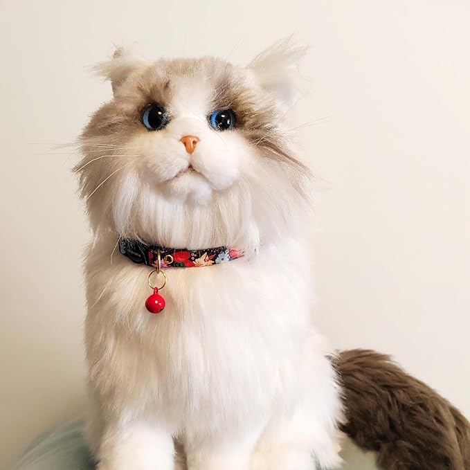 2 Pack Breakaway cat Collars with Bell,Safety Quick Release Pendant Cute Kitten Collar,Adjustable 20-30cm (Red+Rose, 20-30cm)