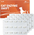Doctor By Cat Enzyme Swift Cat Digestive Enzyme Supplement Vomiting Diarrhea, Loss of Appetite, Hairball with Pancreatine, Papain, Bromelain, Micro-Size for Easy Swallowing, 60 Sprinkle Capsules