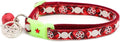 Wicca Cat Collar with Occult Charm & Bell | Witch’s Familiar Cat Collar | Witch Kitten Collar Charms | Glow in The Dark | Safety Breakaway Collar (Large(10lbs & Up), Ruby)