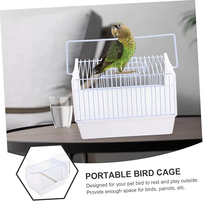 1set Portable Bird Cage for Travel Handheld Bird Carrier Air Circulation and Outdoor Adventures