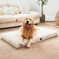 Dog Beds for Extra Large Sized Dog, Orthopedic Pet Bed with Waterproof Lining, Soft Short Plush Surface & Egg Crate Foam, Machine Washable Pet Mat with Removable Cover & Anti Slip Bottom