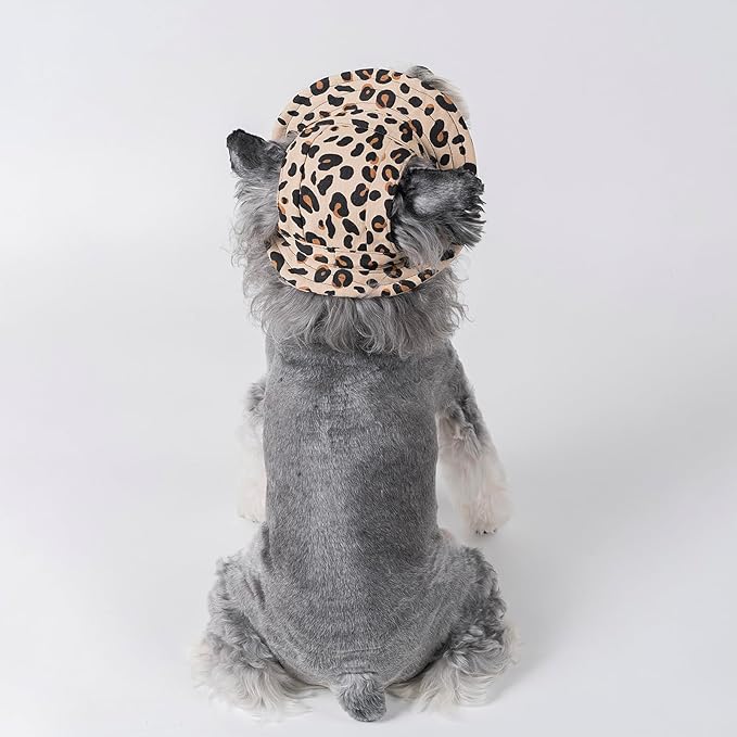 Pet hat with Ear Holes Sunscreen Baseball Cap Suitable for Small and Medium-Sized Dogs Outdoor Climbing hat in Summer Pet Products (Brown, X-Large)