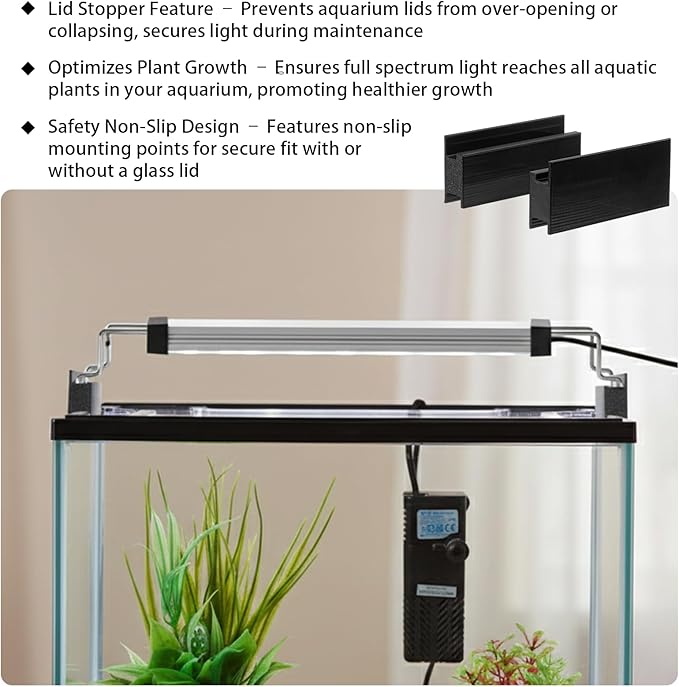 1in Aquarium Light Riser Compatible with Aqueon Tanks, Universal Light Bar Riser Mount