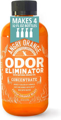 Angry Orange Pet Odor Eliminator 8 oz. bottle- Industrial Strength Pet Odor Remover - Makes (4) 32oz. Bottles - 1 Gallon - Neutralizes and Sanitizes Tough Pet Odors Fast