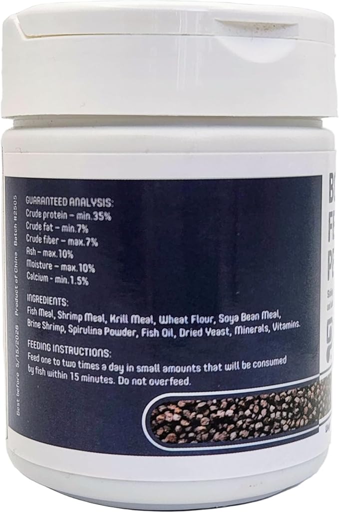 Bottom Feeder Pellets Sinking Food for Tropical Fish Plecos, Corys, Loaches, Food for Betta Tetras Shrimp Natural Color Enhancement (1.76 oz / 50g)