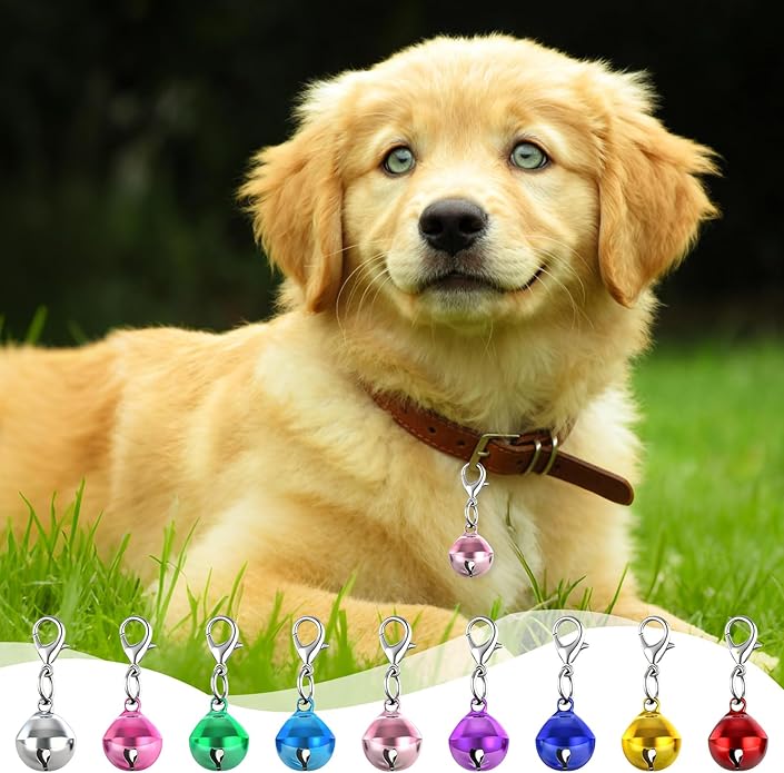 15 Pcs Cat Bell, Colorful Bells for Dog Cat Collar, Small Dog Bell Pet Bells with Keychain for Collar Cats Puppy Pets Charms Decorations