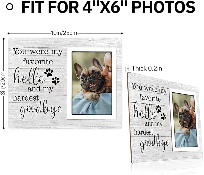 SteadStyle Dog Memorial Gifts for Loss of Dog, Pet Memorial Gifts, Sympathy Gifts for Loss of Dog, Pet Remembrance Gift, Dog Picture Frame, Pet Memorial Gifts，Fit 4x6 in