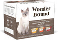 Amazon Brand - Wonder Bound Gourmet Wet Cat Food in Gravy Variety Pack (Turkey, Chicken, Beef), Poultry, Made in USA, 3 Ounce (Pack of 24)