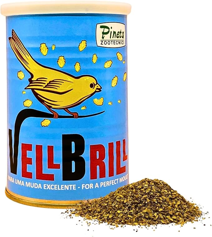 Pineta VellBrill 200g - Bird Supplement and Vitamin for Canaries - Canary Molting Supplement to Release The Stress of The Shedding Season, Enhance Diet and Promote Healthy