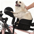 Front-Mount Dog Bike Carrier, Bicycle Pet Basket with Safety Clip, Steel Support Rail & Soft Lined Interior