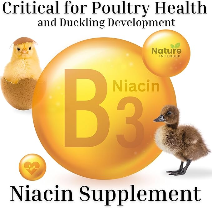Brewer's Yeast + Probiotics + Niacin + Vitamins Supplement for Ducks, Chickens and Poultry. (Molt Recovery, Severe Stress, Egg Quality and Development) 20-Ounce PET Plastic Jar