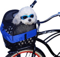 Bicycle Front Basket Pet Kit to Ride with Your Small pet! Universal fit on Most Bikes, Suitable for Pets 10lbs and Under. Keeps Your Dog Cool with Maximum Airflow!