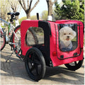 HomVent Dog Bike Trailer - Folding Pet Carrier Wagon with 16 Inch Wheels for Small and Large Dogs