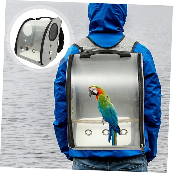 Outdoor Parrot Bag Birdcage Backpack with Comfort Straps Pet Bird Travel Cage Portable Bird Carrier