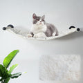 Cat Hammock Wall Mounted, 35.43 x 13.58 inch Wall Mounted Cat Shelves, Metal Brackets cat Beds for Sleeping, Playing, Climbing and Resting Stabilized Wall Furniture Soft and Warm Fabric