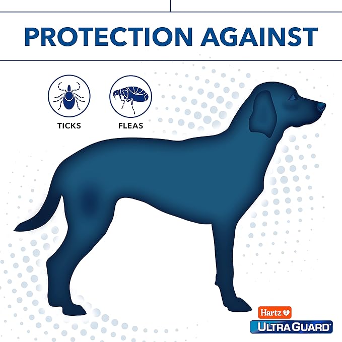 Hartz UltraGuard Flea & Tick Collar for Dogs and Puppies, 7 Month Flea and Tick Protection and Prevention Per Collar, White, Up to 20 Inch Neck