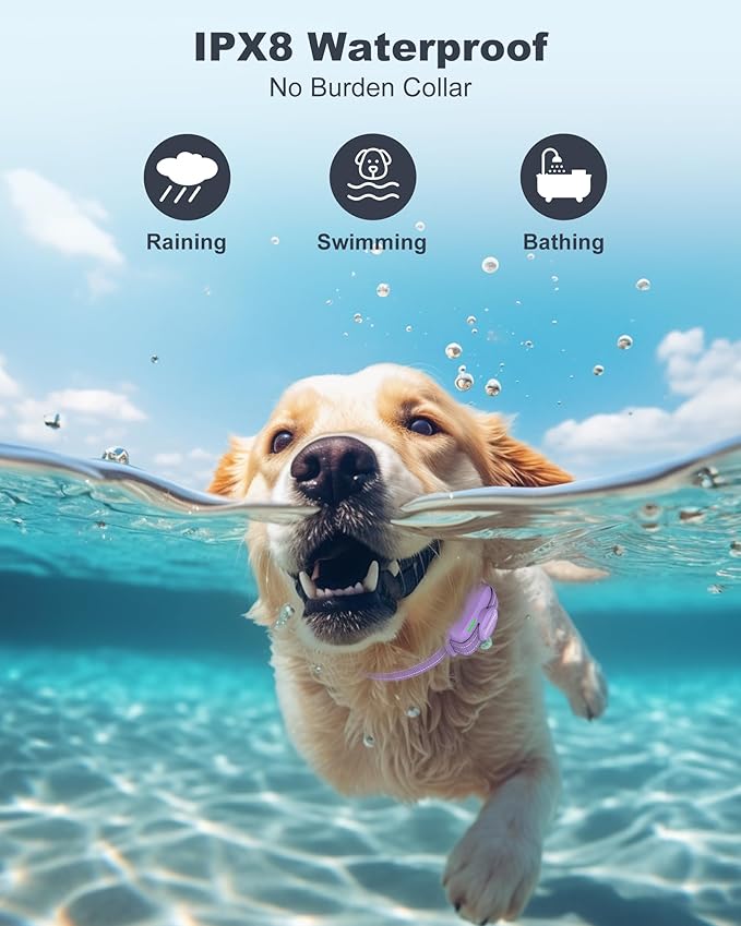 Jugbow Dog Training Collar - 4200FT Dog Shock Collar with Remote for Large Medium Small Dogs, Rechargeable Waterproof IPX8 E Collars with Beep (1-3) Vibration(1-3) Safe Static(0-99), Purple