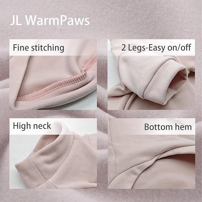 Fleece Sphynx Cat Clothes Soft Hairless Cat Clothes Pullover Cat Sweater for Chihuahua All Season Light and Warm Kitten Cloth for Cats Only Puppy Clothes Small Dog Sweater (Pink, L)