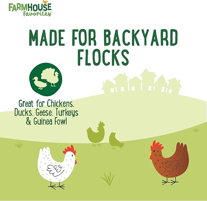 Farmhouse Favorites Insect & Harvest Blend with Beetles, 100% Natural High-Protein Dried Treat for Chickens, Pumpkin, Split Peas & Red Bell Pepper for Poultry, Hens, Ducks, Turkeys & Wild Birds, 2lbs