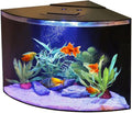 Aquabubble - Acrylic Corner Fish Tank 12,5 Gallon-Corner Aquarium for Goldfish,Betta Fish -Large Triangle Acquarium Bowl-Built-in Pump Filter,LED Lighting & Bluetooth App Control -No Stand Included