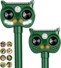 2 Pack 2026 Upgraded Solar Ultrasonic Animal Repellent Outdoor – Motion Activated Deer, Squirrel, Cat, Raccoon, Dog & Bird Deterrent with Multi-Frequency LED Strobe & Ultrasonic Sweep for Yard Garden
