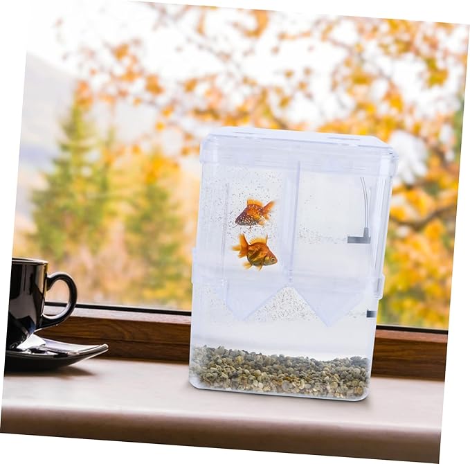 Practical Aquarium Fish Breeding Box Mesh Fry Hatchery Breeder Box Fish 2pcs Acrylic Constructi