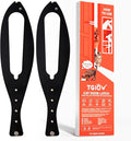 TGIOW Cat Door Latch, 2 Pcs Cat Door Stopper Pet Door Latch to Keep Dog Out of Litter Box and Food, Door Prop for Cat with 5 Adjustable Size Strap 2.5-6" Wide, No Measuring, Easy to Install, Black