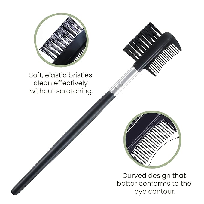 5 Pack Flea & Lice Comb Set for Cats, Dogs & Kids – Stainless Steel Fine Tooth Nit Comb Kit with Double-Sided Tear Stain Remover, Grooming Brush & Peine para Piojos for Thick Hair (Blue)