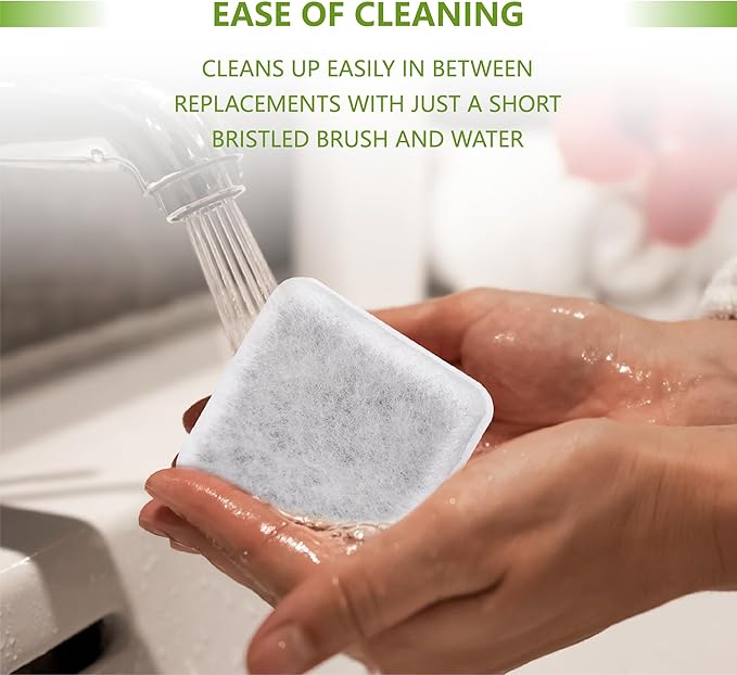 Pet Water Fountain Charcoal Replacement Filters Compatible with Petmate Replendish Mason Gravity Waterers, Automatic Cat Dog Water Bowl Dispenser Filters Replacement(12 Pack)