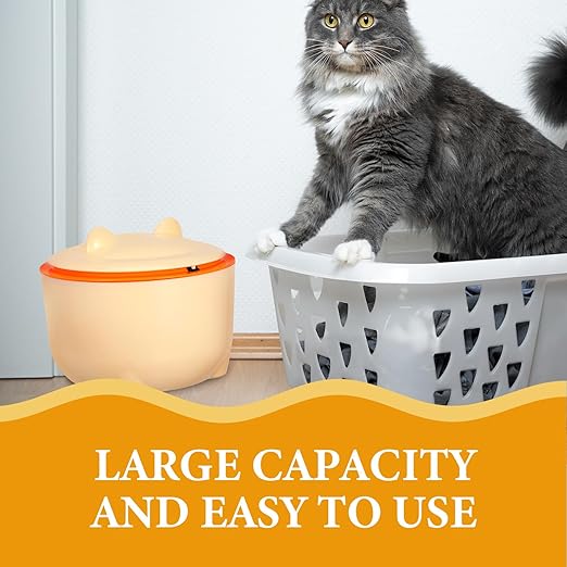 Toyvian Pet Litter Disposal Bin with Lid, Closed Cat Waste Container, Yellow Small Trash Can with 90 Refill Bags, Odor-Sealing Storage for Bathroom and Pet Areas