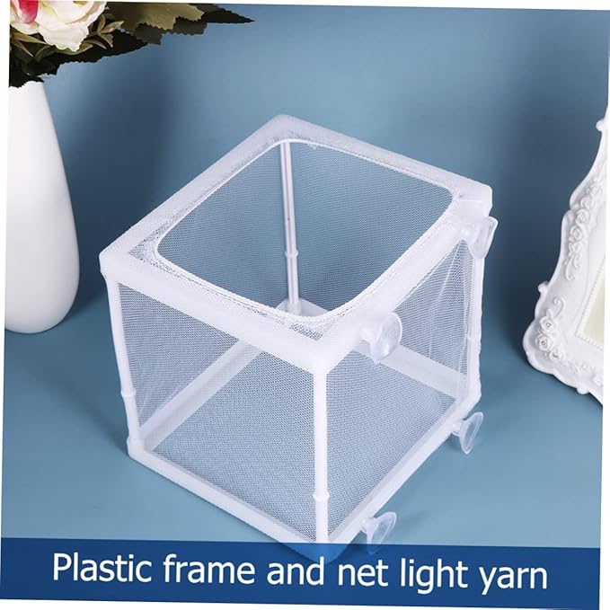 POPETPOP 2pcs Water Separation Net Plastic and Cloth Materials Detail Fish Breeding Tank Home Tank Box