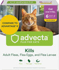Advecta Plus Topical Large Cat Flea Treatment for Cats and Kittens, Flea Prevention and Control, Fast-Acting Waterproof Drops, 6-Month Supply
