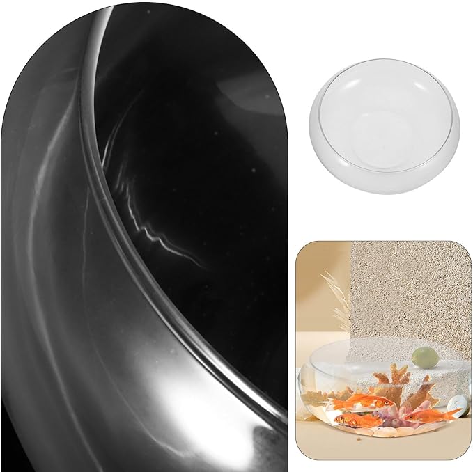 SUPVOX Glass Daffodil Pot 9.84 Inch Clear Round Fishbowl Planter Hydroponic Aquarium Bowl for Succulent Plants Home Garden Decoration