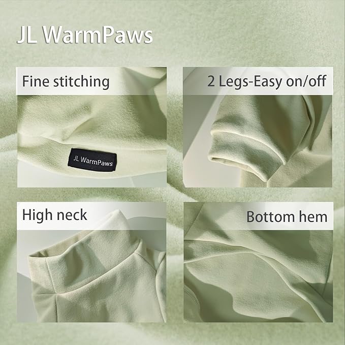 Fleece Sphynx Cat Clothes Soft Hairless Cat Clothes Pullover Cat Sweater for Chihuahua All Season Light and Warm Kitten Cloth for Cats Only Puppy Clothes Small Dog Sweater (Pale Green, X-Large)
