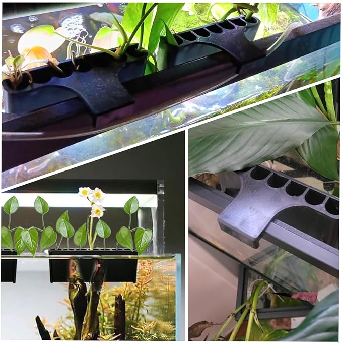 2PC 7 Holes Upgraded Aquatic Plant Cup Holder for Fish Tank - Perfect for Aquaponic Cultivation and Aquascape Decorations on Top of Tank