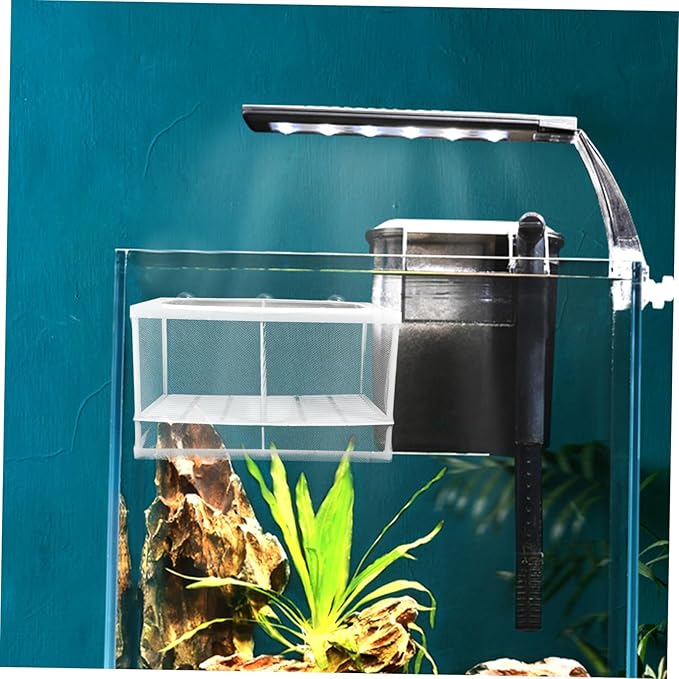 MERRYHAPY 2pcs Aquarium Breeding Isolation Box Multifunctional Fish Tank Incubator with Durable Mesh Protects Fish from Predators Observation Design