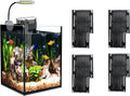 1.5 Gallon Fish Tank Starter Kits and 4pcs Replacement Filter Pad