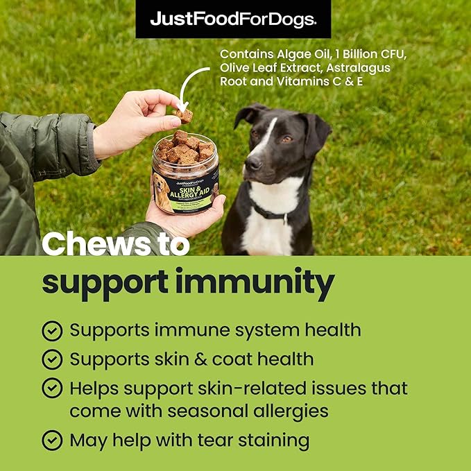Just Food for Dogs Hip and Joint Supplement for Dogs, Human Grade Glucosamine Chondroitin Dog Supplements, Multivitamin Soft Chews, Omega 3 Oil, Superfood Blend, Plant Based Dog Vitamins - 45 Count 3
