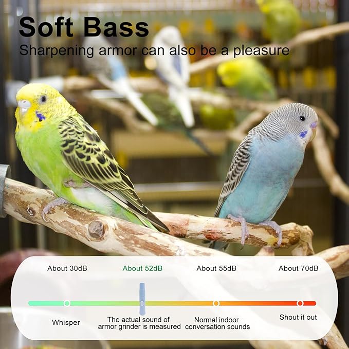 Bird Nail Grinder,Bird Beak Grinder,Silenced Bird Nail File with LED Lamp,Suitable for Budgerigars,Parakeets,Conure,Parakeets,Crested Myna,Lovebirds, Finches.