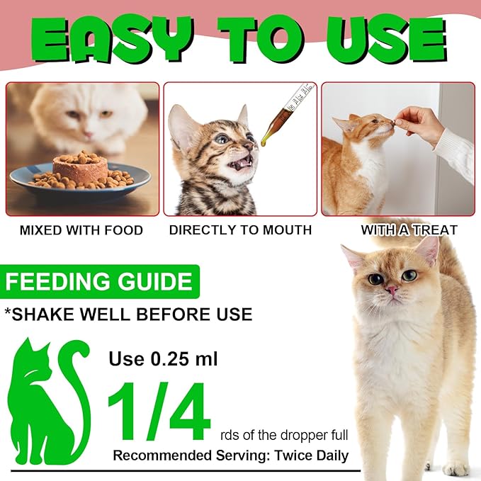 Feline Urinary Tract Health 2Pack, Cat UTI Remedy, Natural Herbal Supplement 4 fl oz, Supporting Regular Care for Urinary Health