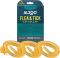ALZOO Natural Flea & Tick Cat Collar, Helps Repel Fleas, Ticks & Mosquitoes, Plant-Based Active Ingredients, Phthalates and PVC Free, Up to 8 Months Protection, Pack of 3