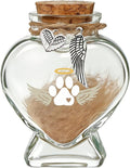 Loss of Dog Cat Pet Sympathy Gift, Memorial Bottle for Pet Hair, Pet Fur Keepsake, Heart-Shaped Glass Memorial Bottle, Dog Hair Keepsake, Dog Memory Memorial Keepsake