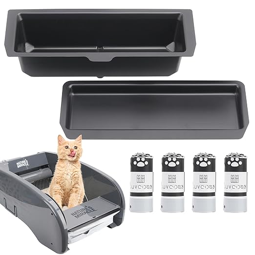 40 Litter Box Liners with a Permanent Waste Receptacle Compatible with Nature's Miracle Litter Box 2nd Version and Littermaid 3rd Edition, Litter Box with Cat Litter Liner (Machine NOT Included)